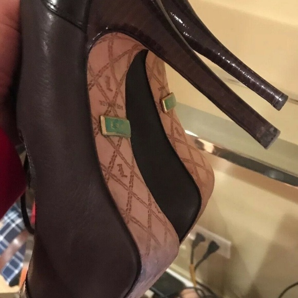 L.A.M.B.Gwen Stefani Sz 8.5 Peep Toe Platform Heel - Picture 8 of 10